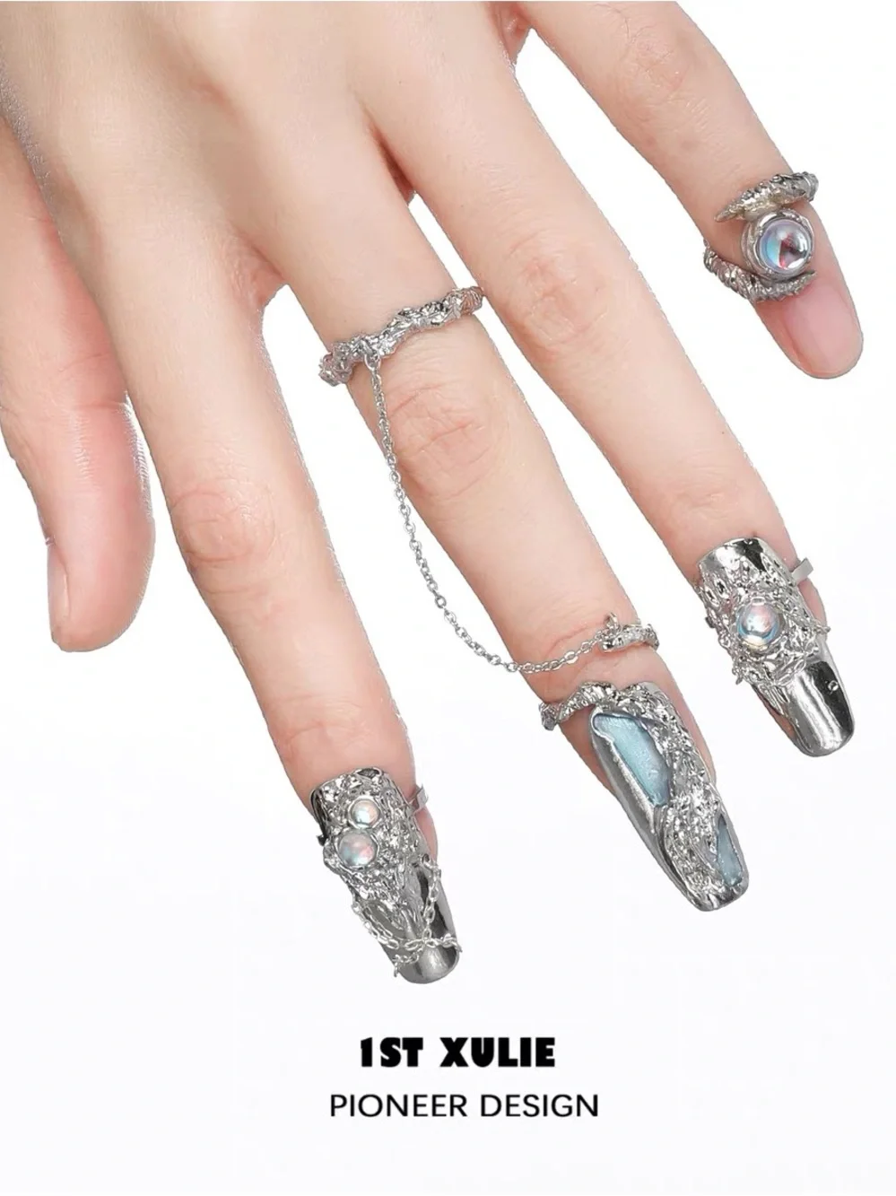 Exquisite Adjustable Nail Rings 4-Piece Set